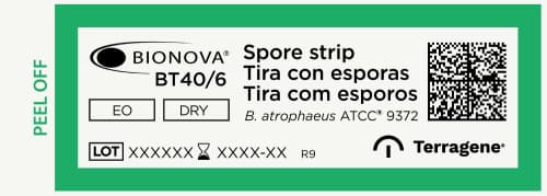Tiras de esporas para EtO y calor seco (10 ^ 6 esporas)