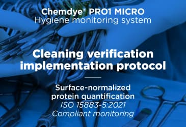 Chemdye® PRO1 MICRO: Cleaning verification implementation protocol- ISO 15883-5:2021